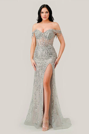 Silver/nude