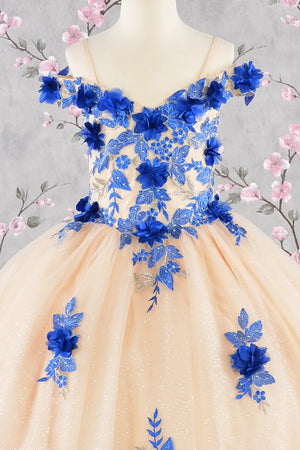 Royal blue/nude
