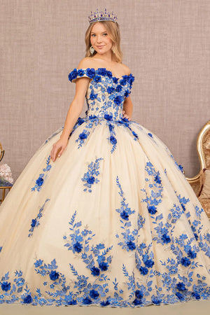 Royal blue/nude